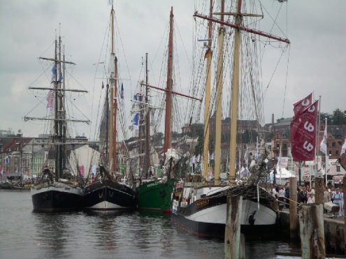 Segel-Oldtimer im Flensburger Hafen